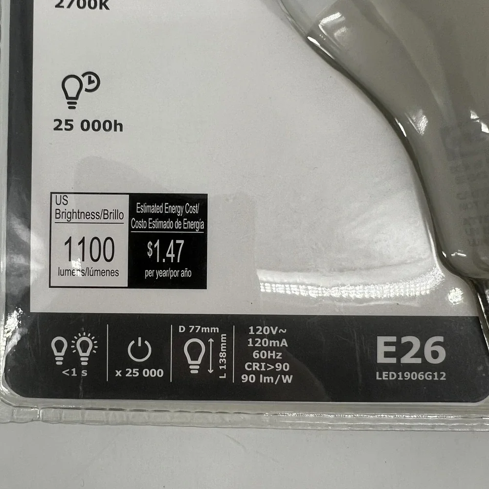 IKEA LEDARE LED A21 Light Bulb 12.2W = 75W 1100 Lumen E26 White 2 Sealed +1 Open